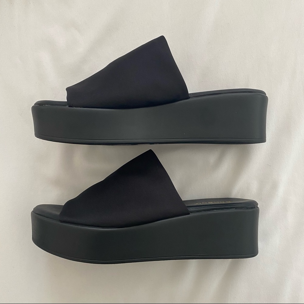 black platform slides